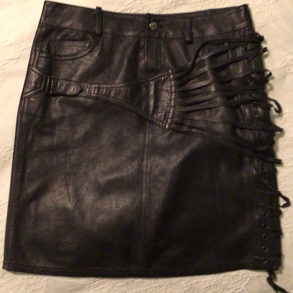 DIOR Christian Dior lamb leather skirt